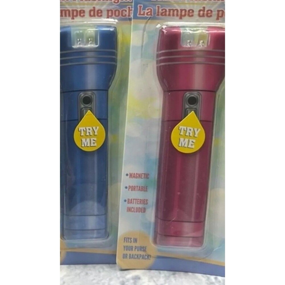Magnetic thin flat flashlight - - 1 Flashlight Only Hot Pink Left!